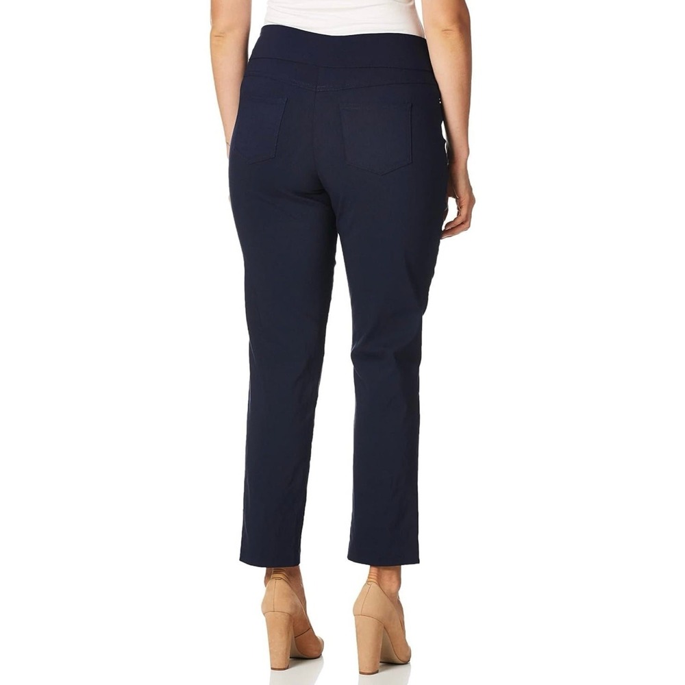 Ruby‎ Rd. Women's Pull-on Solar Millennium Tech Super Stretch Pant NAVY BLUE - Picture 3 of 9